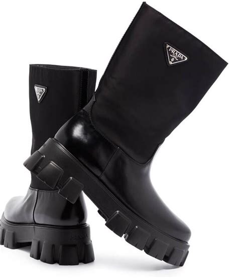 zwarte prada schoenen|Prada laarzen & boots voor dames • de Bijenkorf • Gratis .